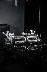 Stainless Steel Competition X Pipe Exhaust & Racepipe Combo - Ferrari 488 - SSR Performance