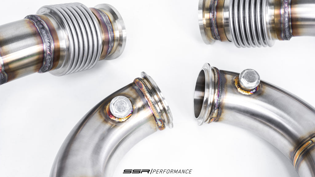 SSR Performance F90 M5 3" STAINLESS STEEL DOWNPIPES (2018+) - SSR Performance