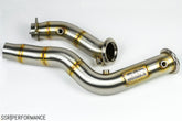 S55 3" Stainless Steel Downpipes for 2014+ BMW M3 / M4 / M2 Competition - SSR Performance