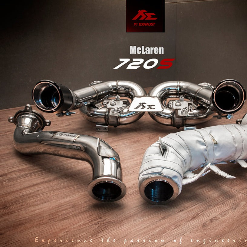 FI EXHAUST ULTRA HIGH FLOW HEAT PROTECTOR DOWNPIPE FOR MCLAREN 720S /765LT - SSR Performance